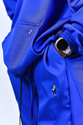 Blue Baggy Track Pants