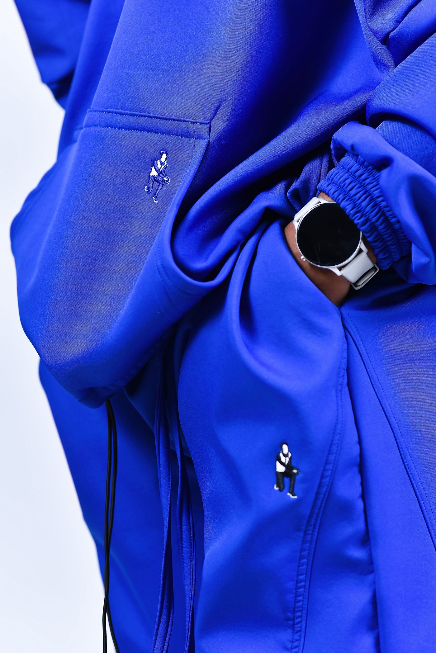 Blue Baggy Track Pants
