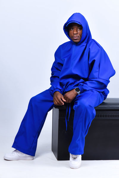 Blue Baggy Track Pants