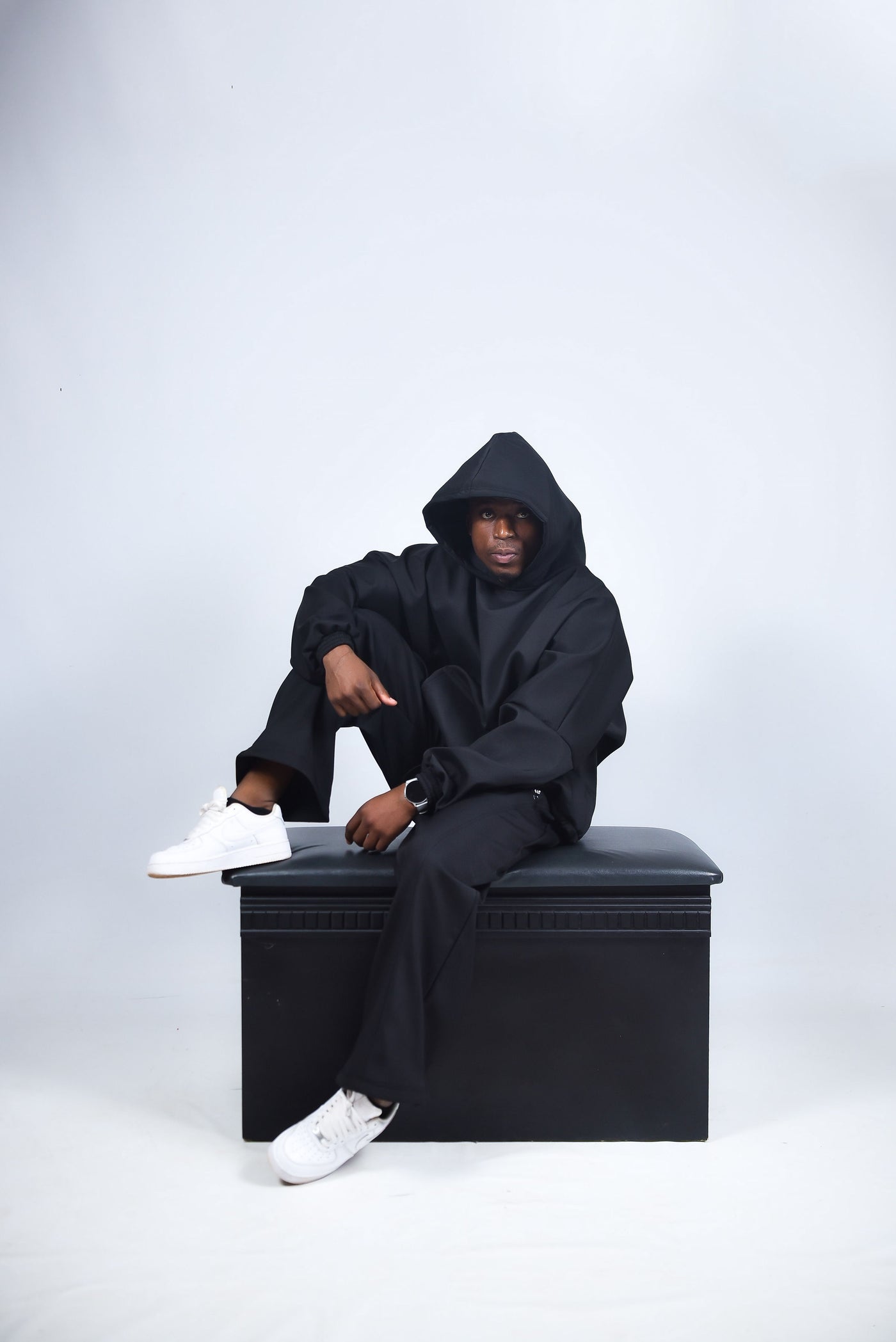 Black Baggy Track Top