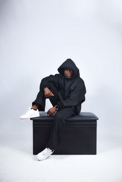 Black Baggy Track Top
