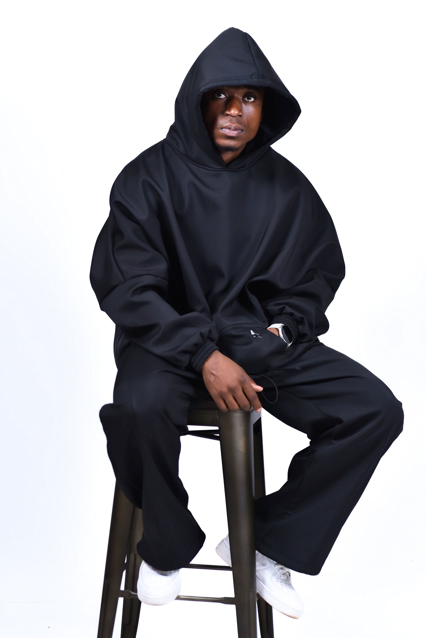 Black Baggy Track Top