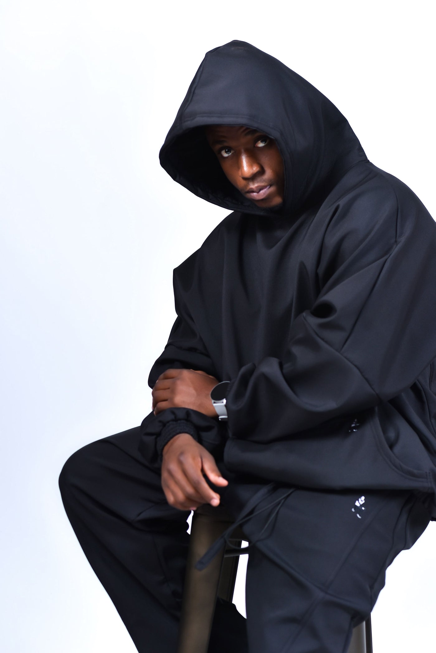 Black Baggy Track Top