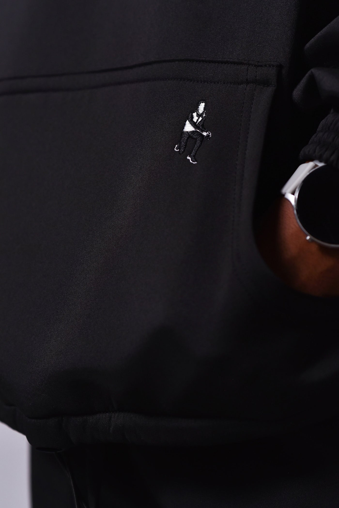 Black Baggy Track Top