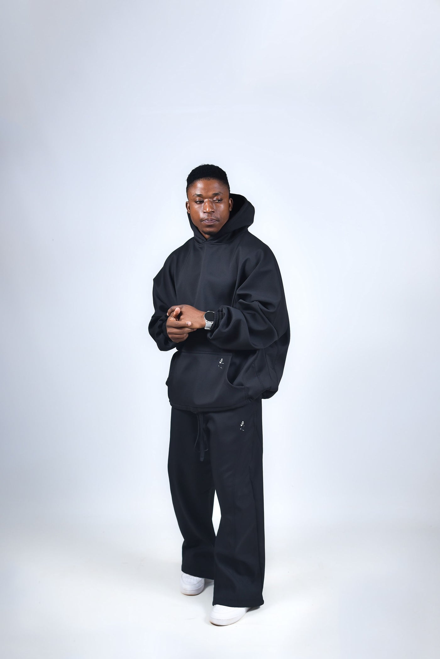 Black Baggy Track Top