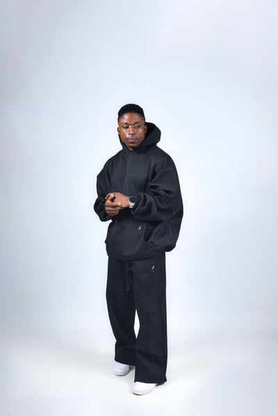 Black Baggy Track Top