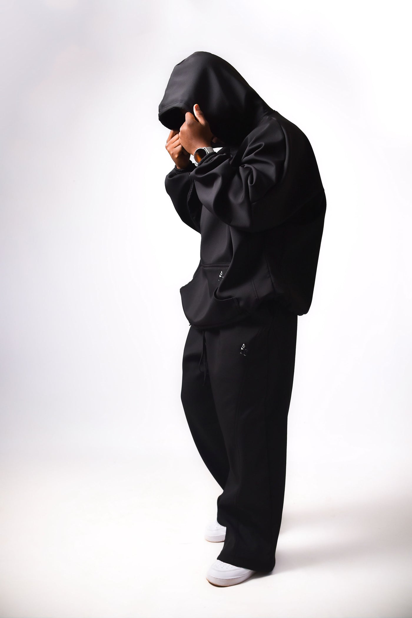 Black Baggy Track Pant