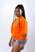 High-Quality Orange Graphic T-Shirt - Bold and Trendy