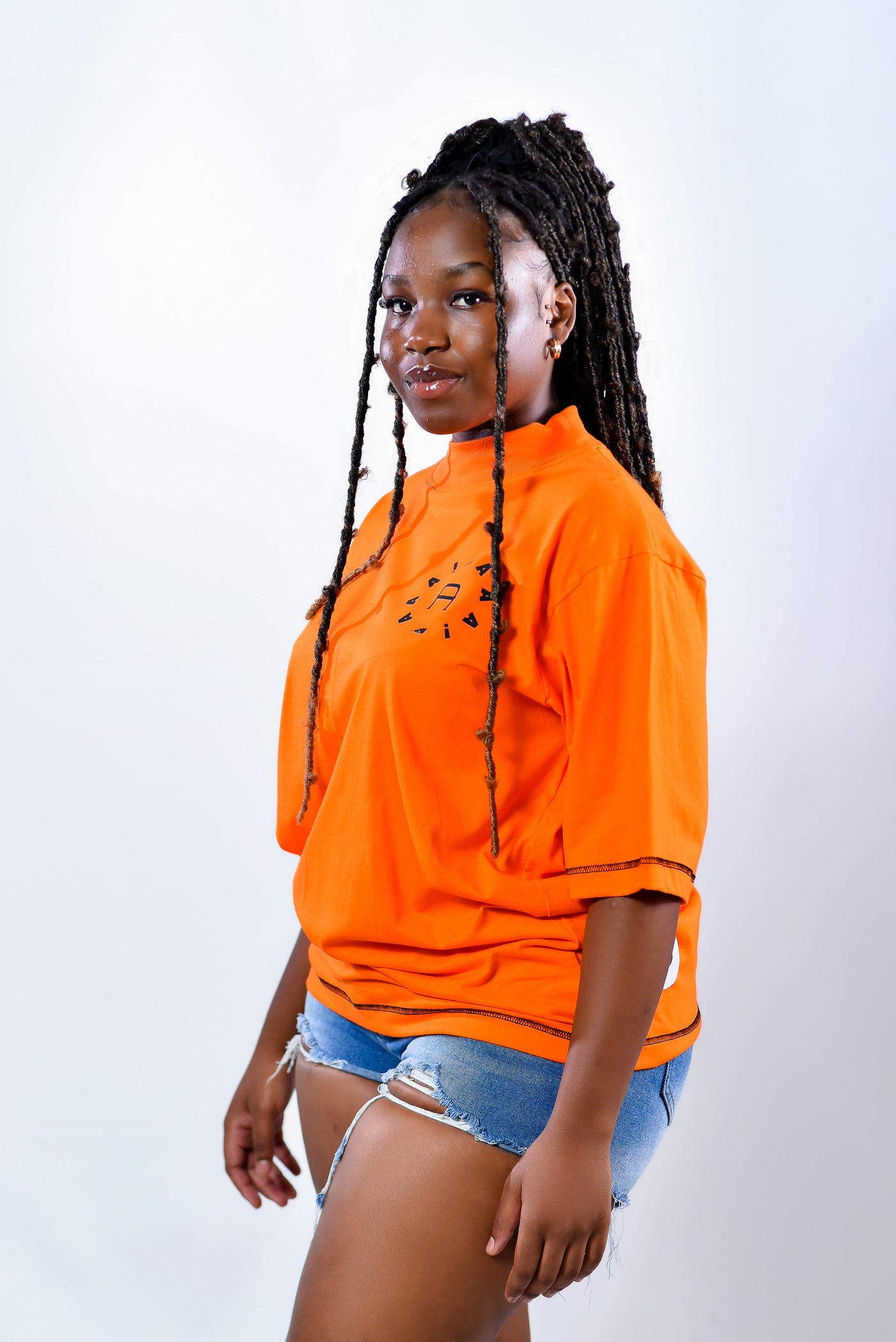 High-Quality Orange Graphic T-Shirt - Bold and Trendy