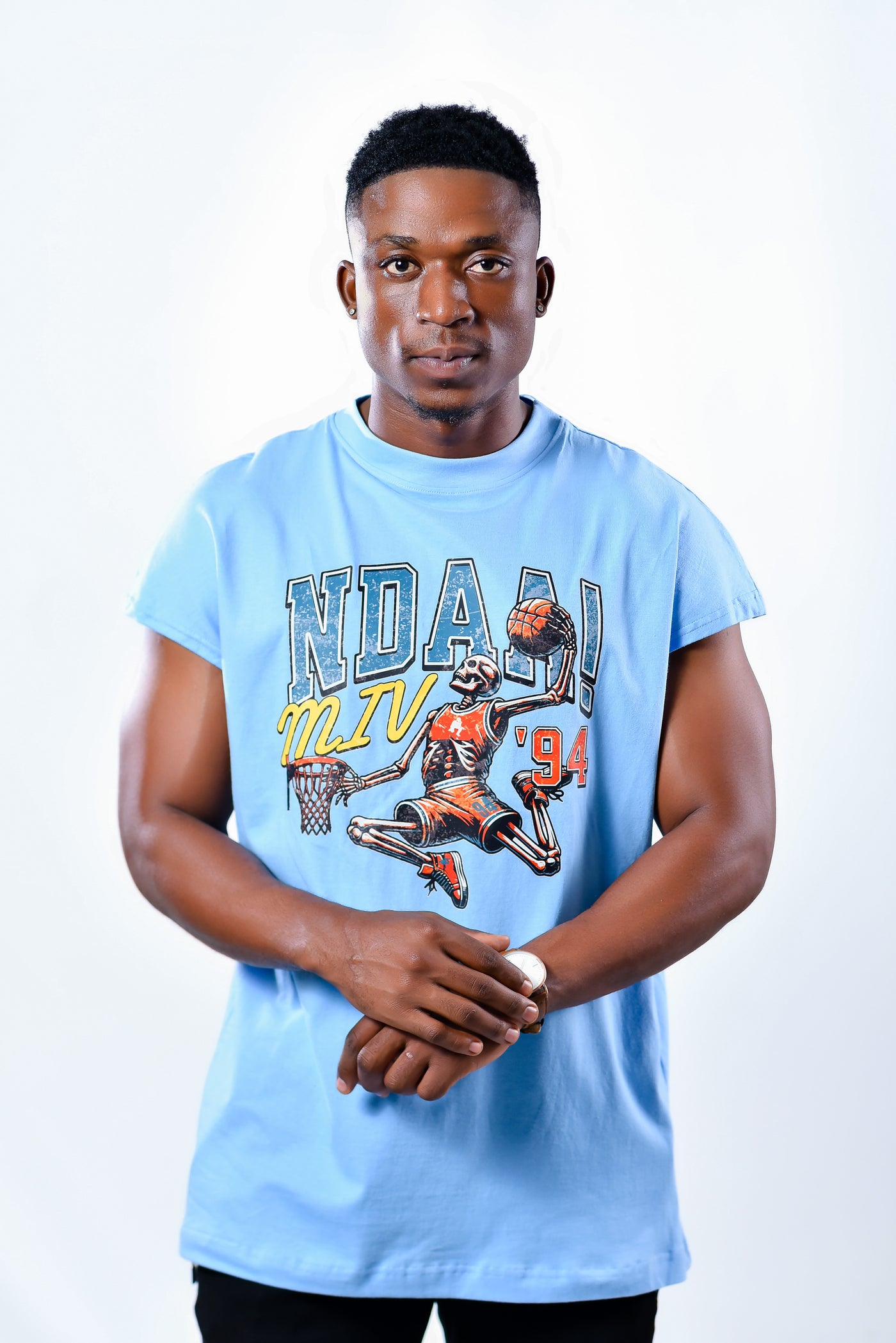 Men’s Sleeveless Basketball Graphic T-Shirt